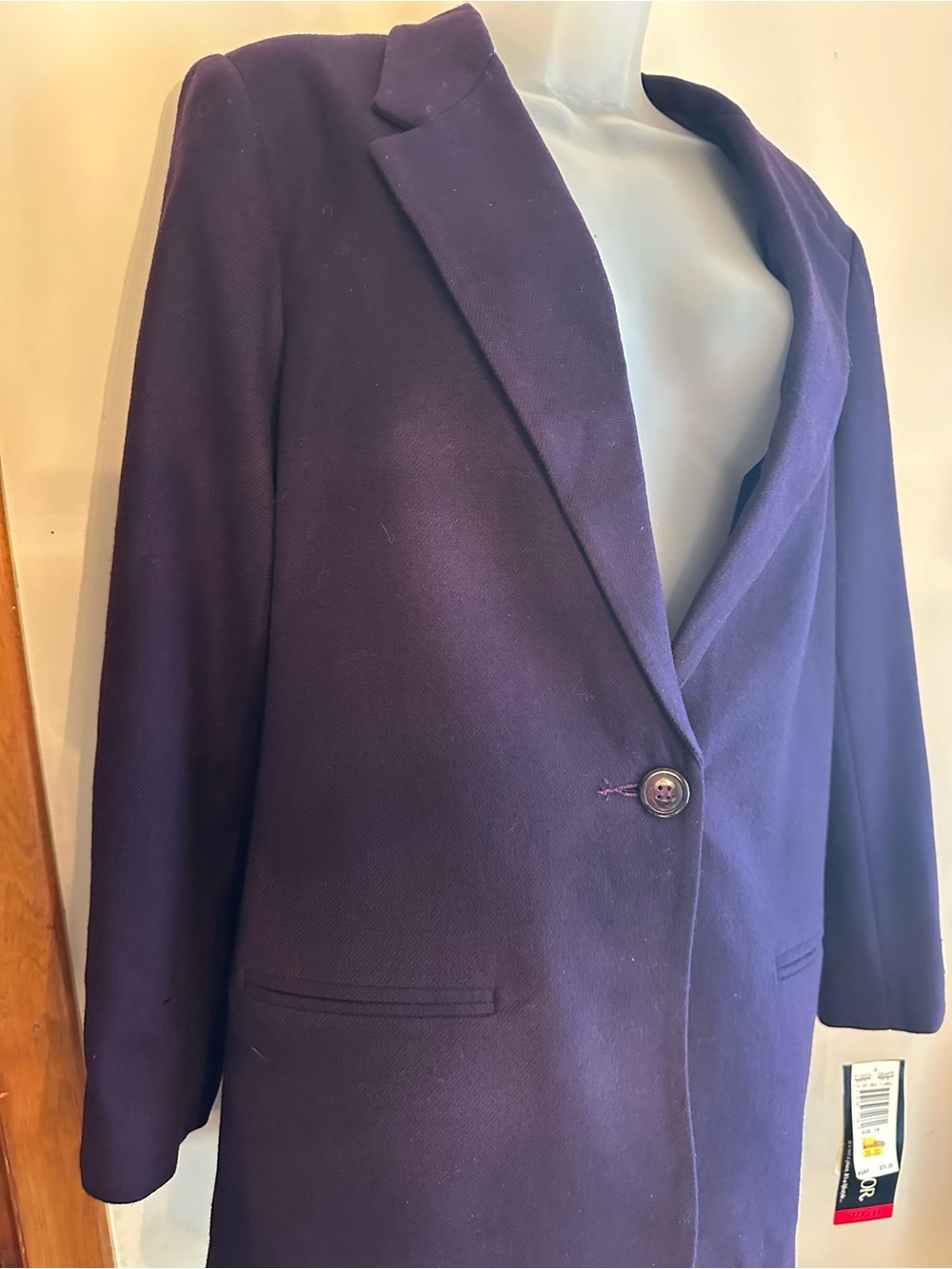 Sag Harbor Purple 100% Wool Blazer Jacket Size 14 NWT